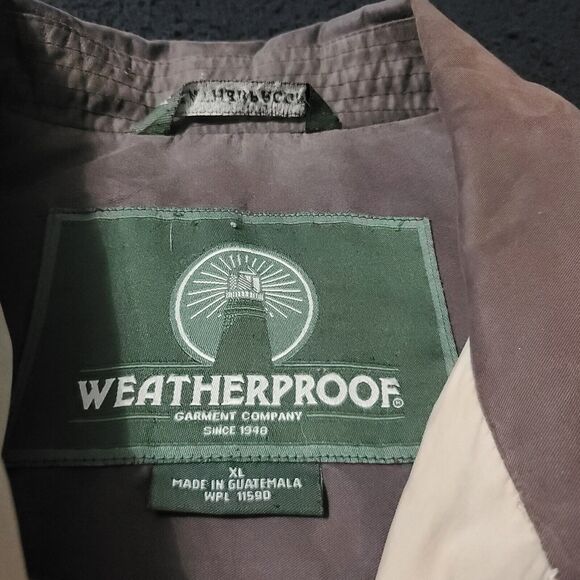 Weatherproof Garment Company Mens Jacket Brown Size XL Zip Closure Pocket - Picture 5 of 12
